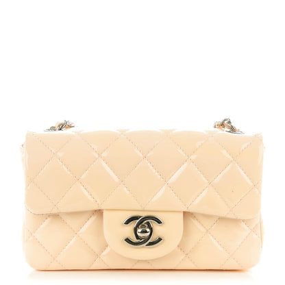 Chanel Patent Calfskin Quilted Extra Mini Flap Pink 1 of 8