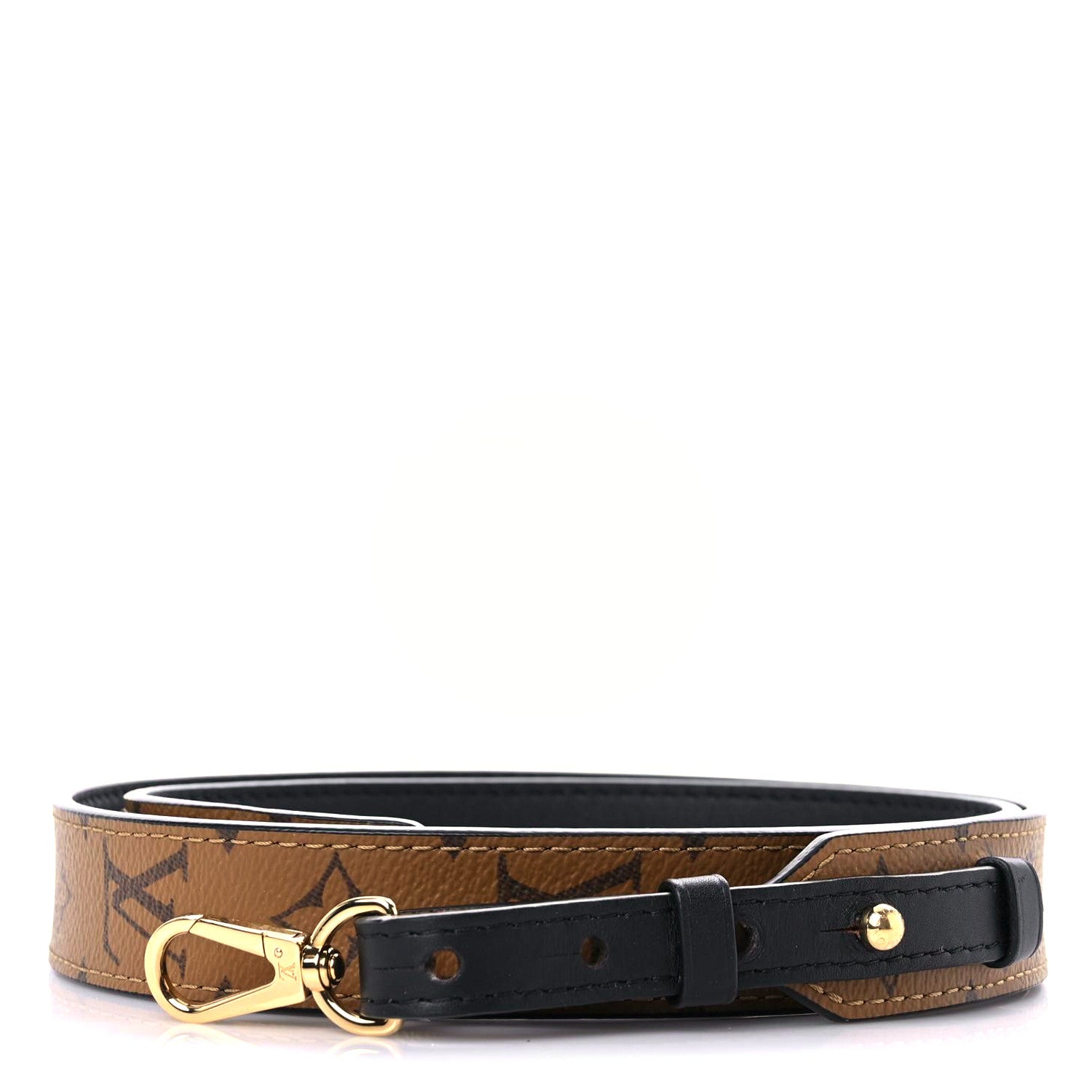 Louis Vuitton Reverse Monogram Bandouliere Shoulder Strap XL Black 1 of 3