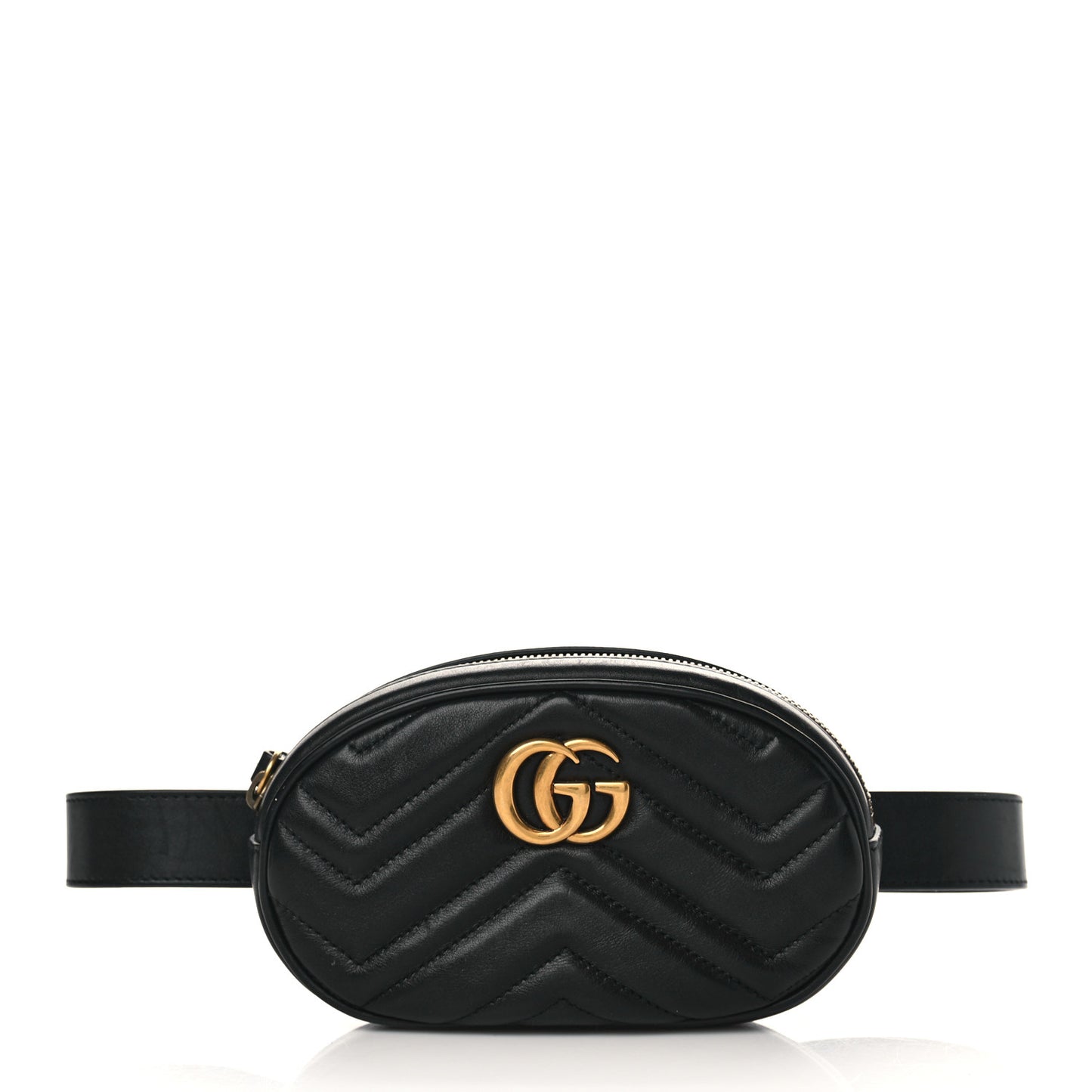 Calfskin Matelasse GG Marmont Belt Bag 95 38 Black