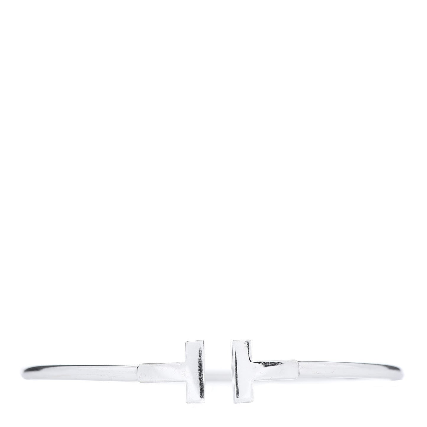 18K White Gold T Wire Bracelet