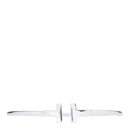 Tiffany 18K White Gold T Wire Bracelet 1 of 5