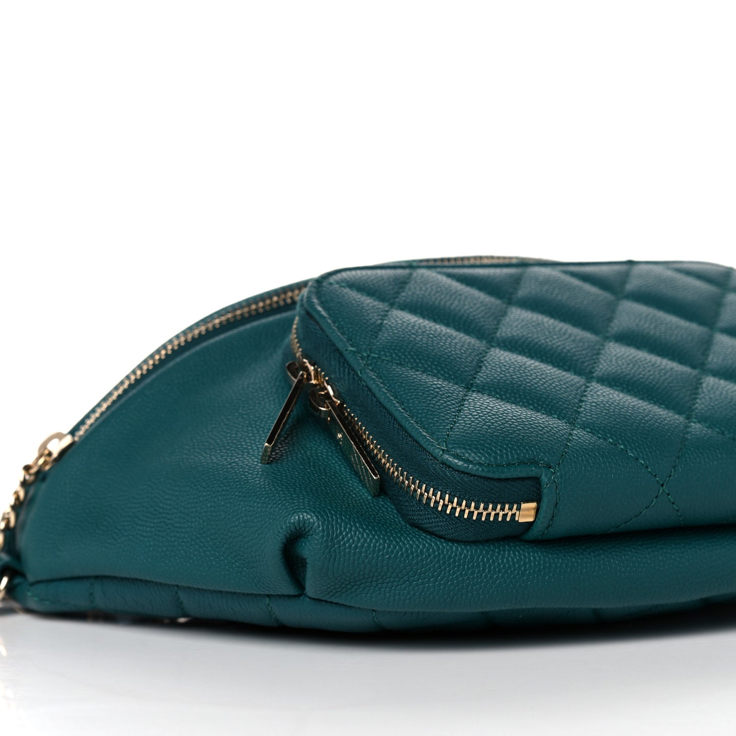 Caviar Quilted Business Affinity Waist Belt Bag Dark Turquoise
