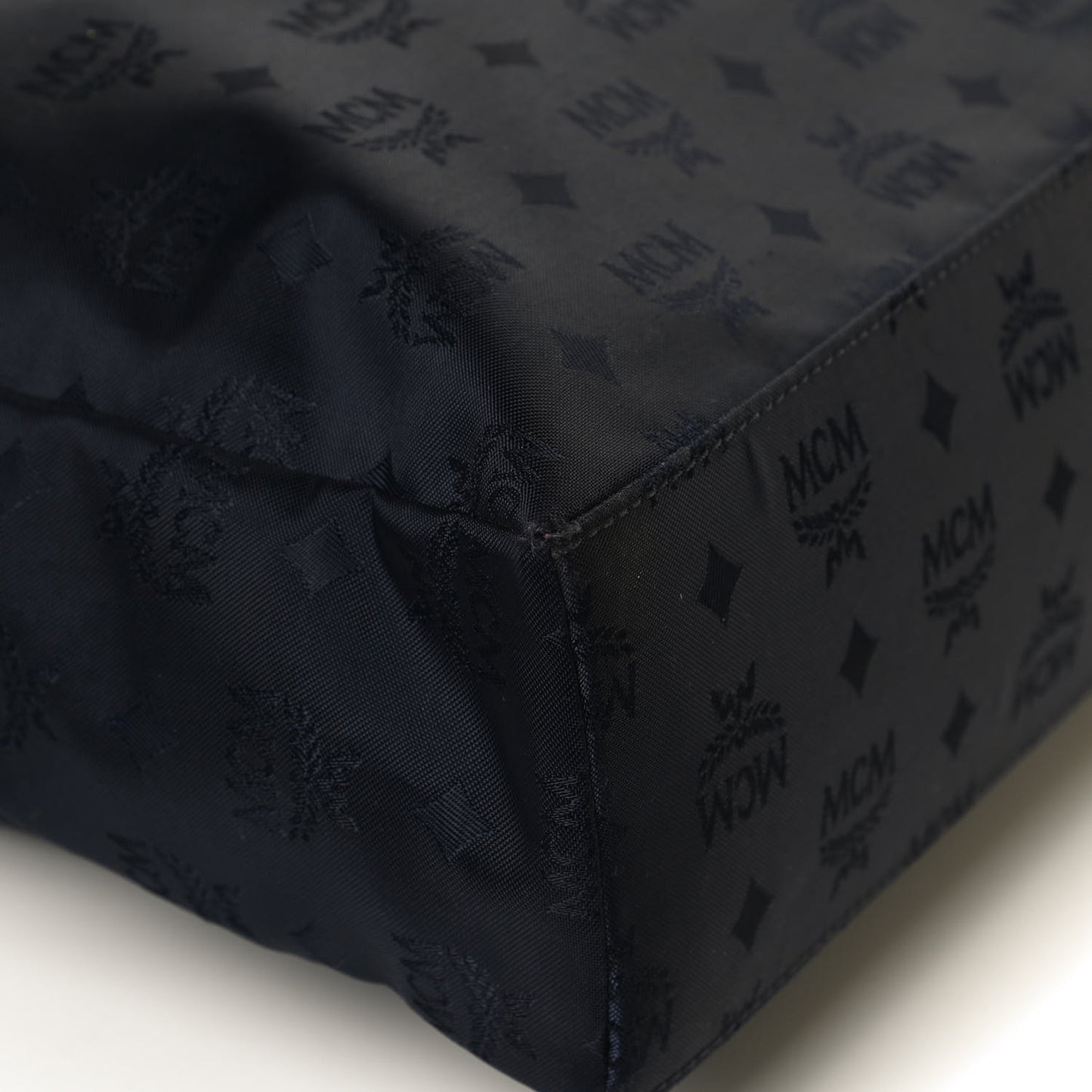 Nylon Monogram Tote Blue