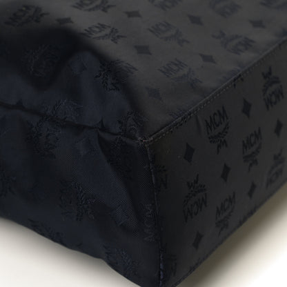 MCM Nylon Monogram Tote Blue 11 of 11
