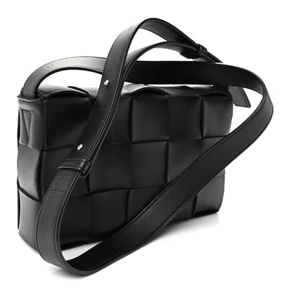 Bottega Veneta Lambskin Maxi Intrecciato Cassette Crossbody Bag Black 3 of 9