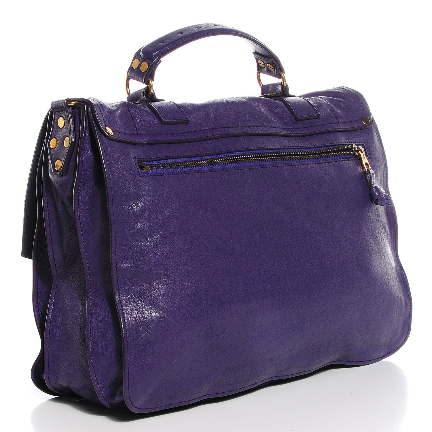 Proenza Schouler Lambskin Large PS1 Satchel Violet 3 of 12