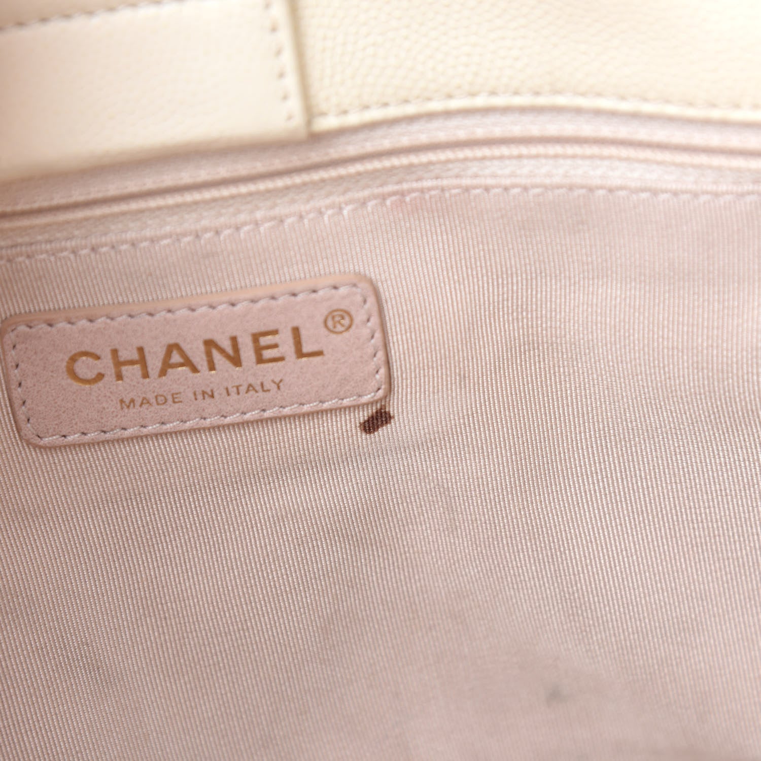 Chanel Caviar Quilted CC Tote Beige 8 of 12