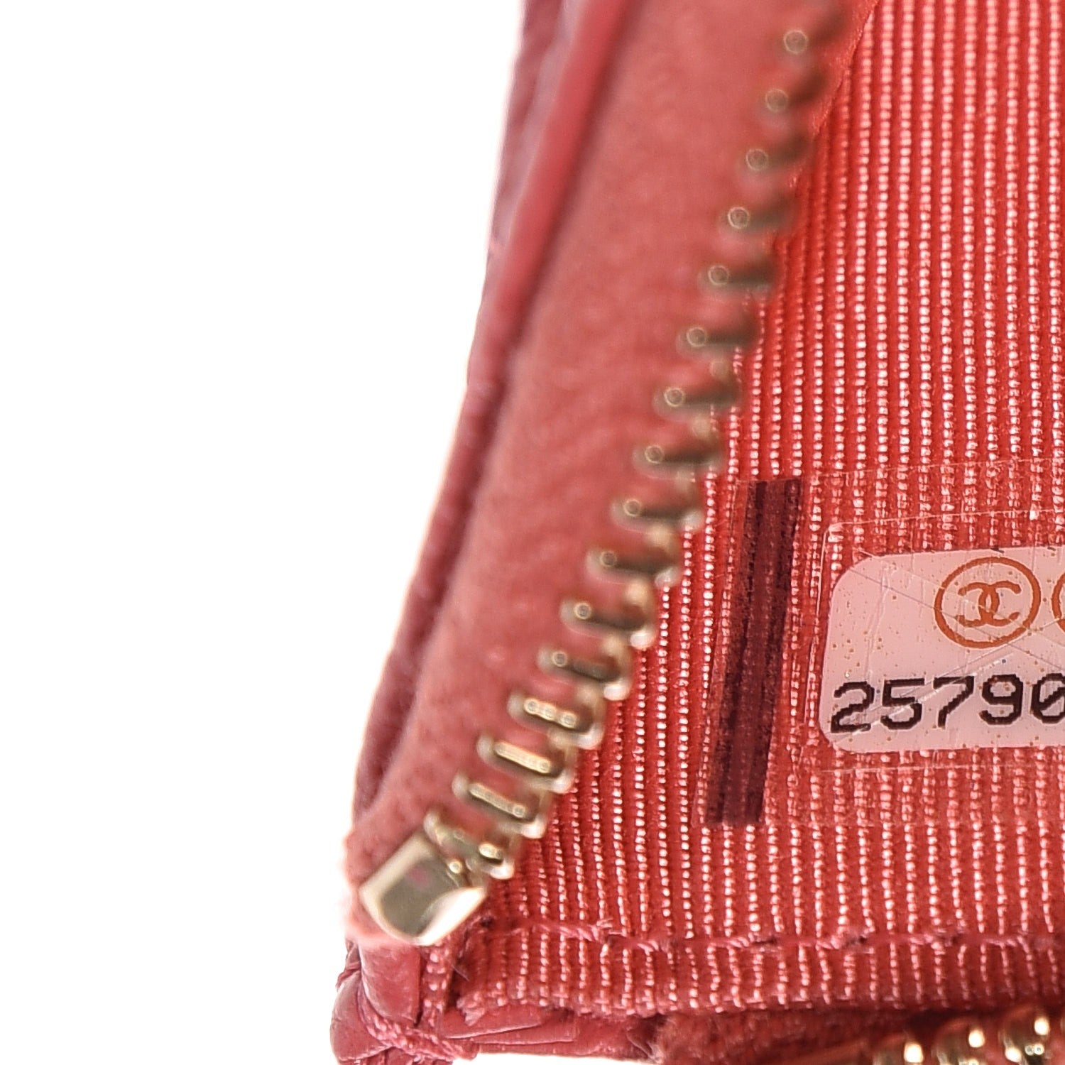 Chanel Iridescent Caviar Quilted Classic Zip Pouch Pink 7 of 8