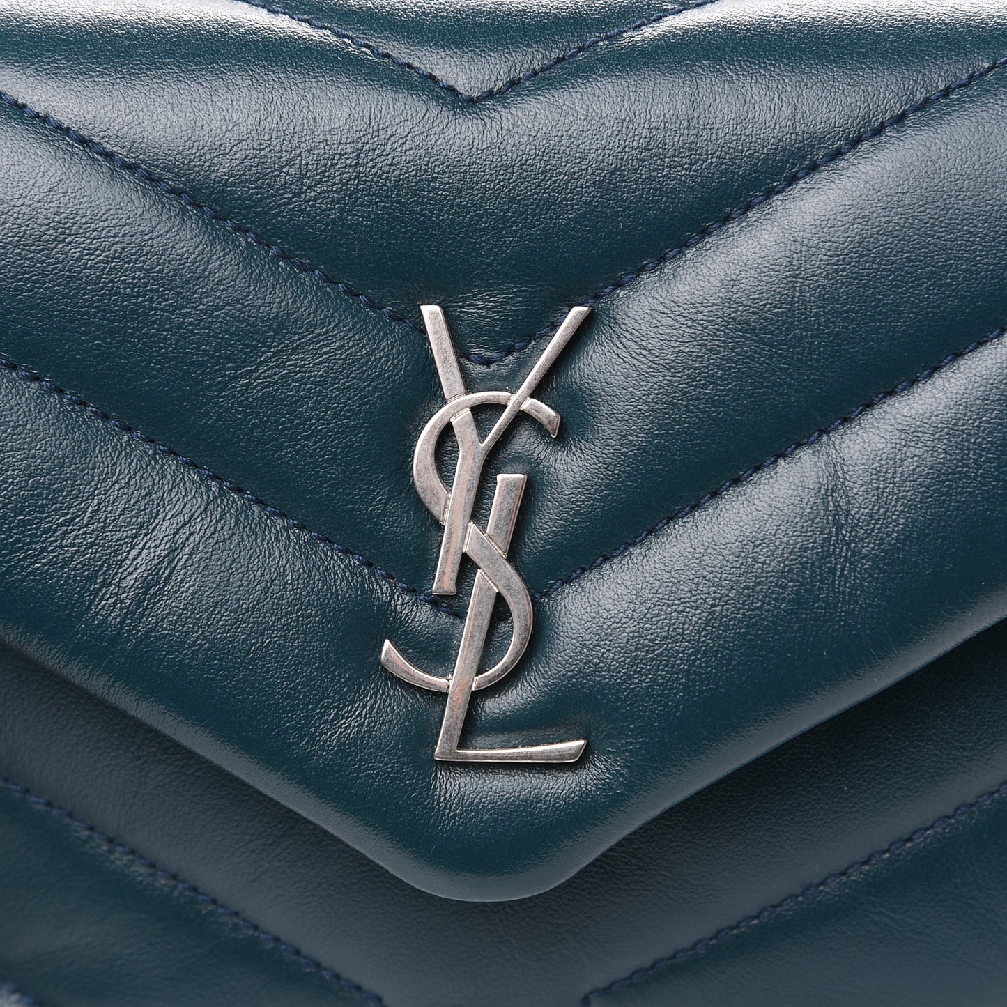 Calfskin Y Quilted Monogram Toy Loulou Satchel Dark Green