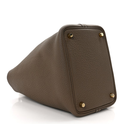 Hermes Taurillon Clemence Picotin Lock 18 PM Etoupe 4 of 12