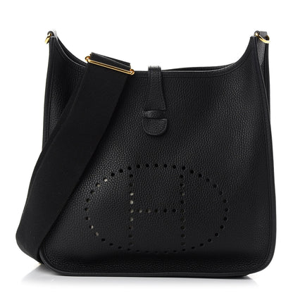 Hermes Taurillon Clemence Evelyne III PM Black 1 of 9