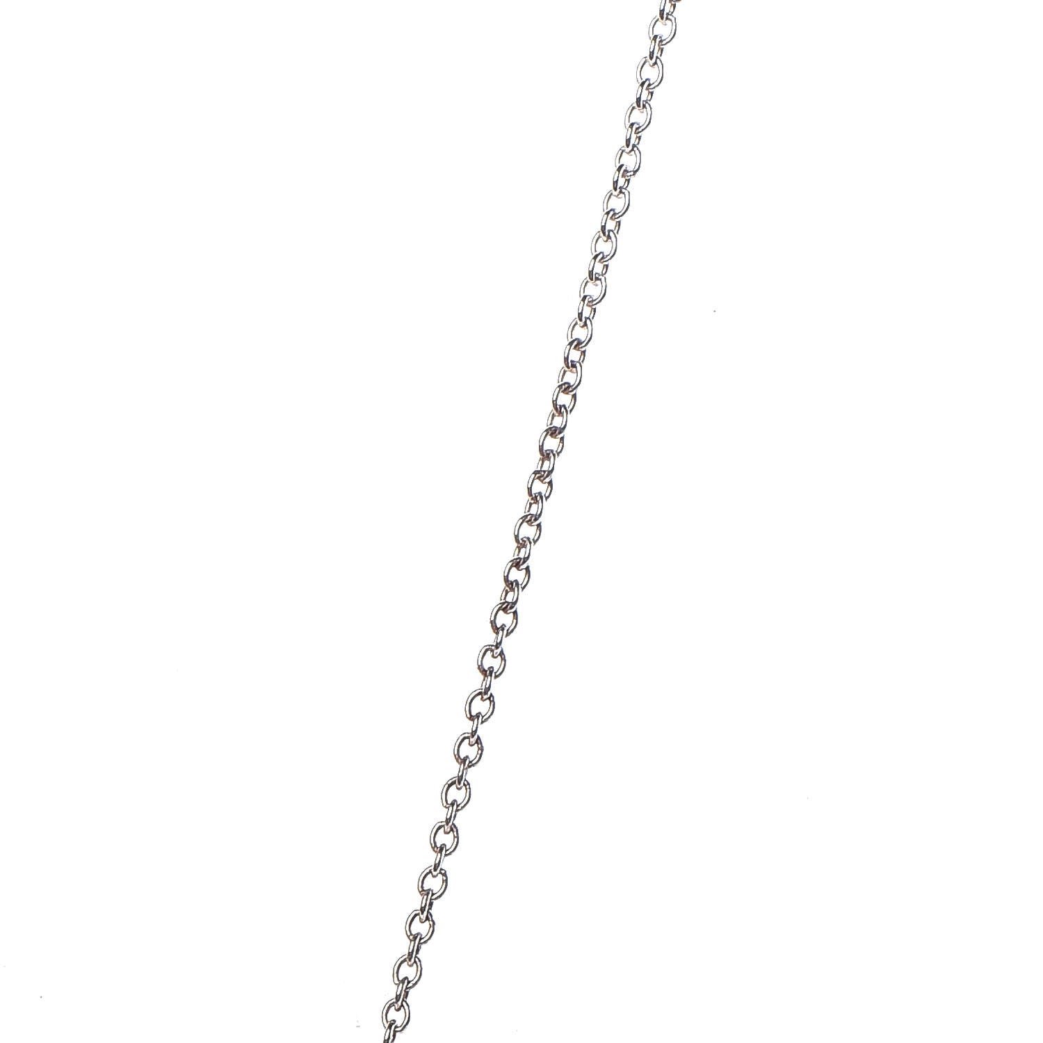 Tiffany Sterling Silver Diamond 16mm Elsa Peretti Open Heart Pendant Necklace 8 of 9