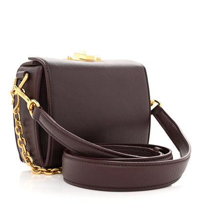 Alexander McQueen Silky Amish Grained Goatskin Box Shoulder Bag 16 Burgundy 3 of 13