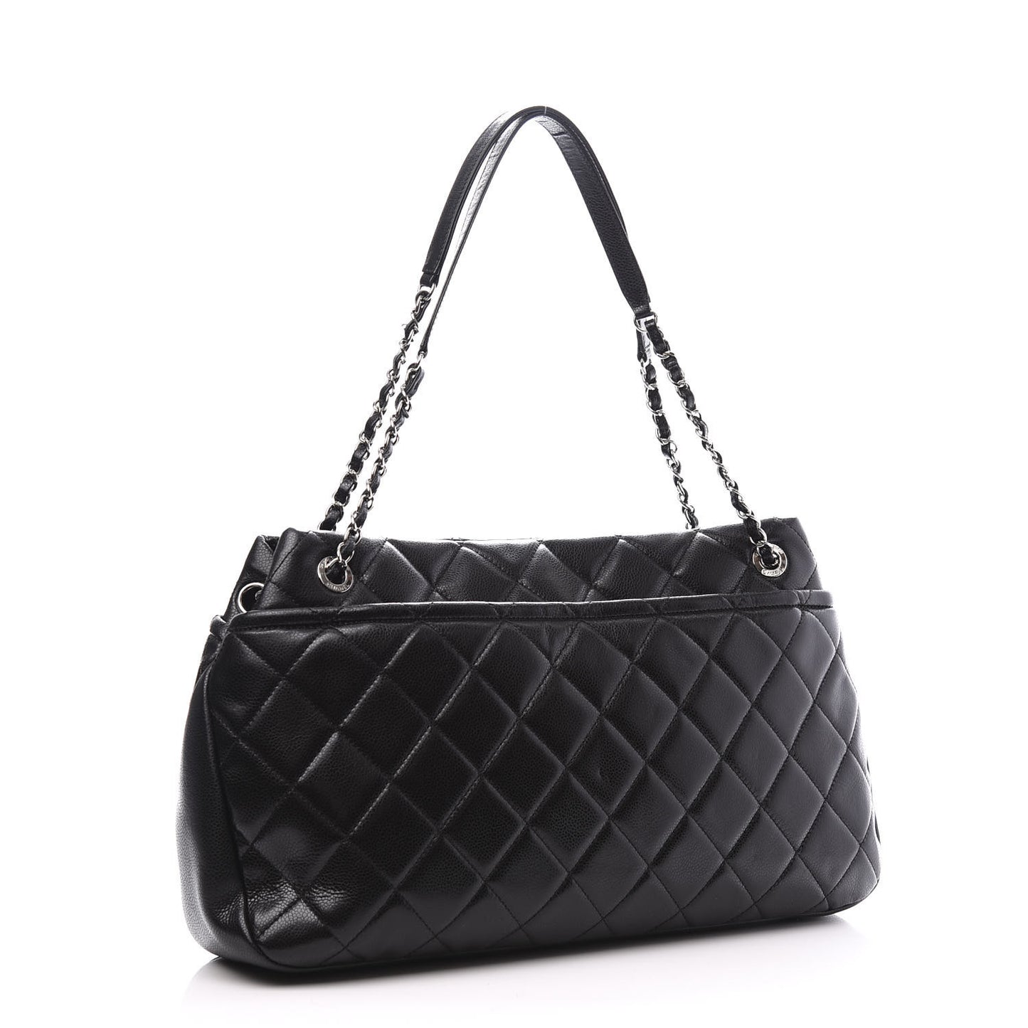 Caviar Quilted Timeless CC Soft Tote Black