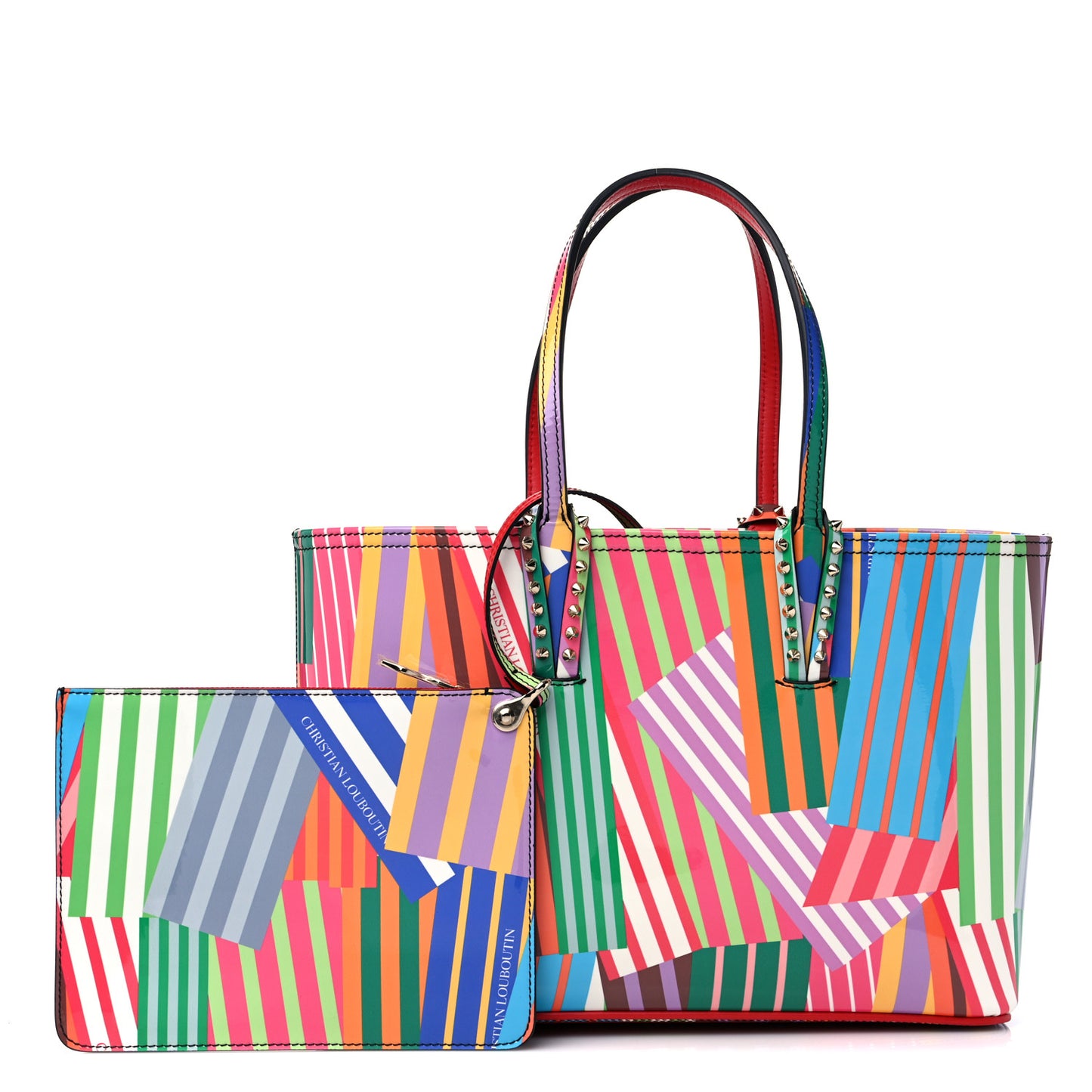Patent Calfskin Small Cabata Tote Multicolor