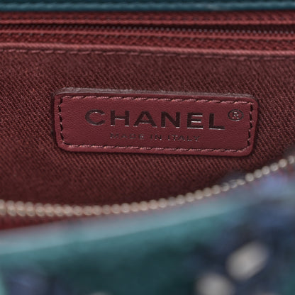 Chanel Tweed Lizard Quilted Small Coco Handle Flap Green Multicolor 6 of 10