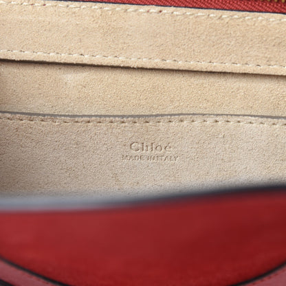 Chloe Calfskin Suede Small Pixie Bag Dahlia Red 8 of 10