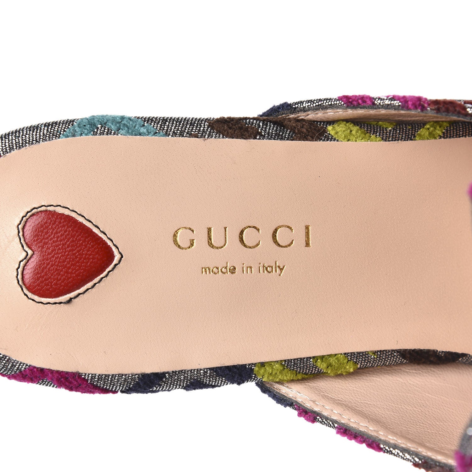 Gucci Velvet Lurex Square G Womens Princetown Slippers 38.5 Silver Multicolor 7 of 9
