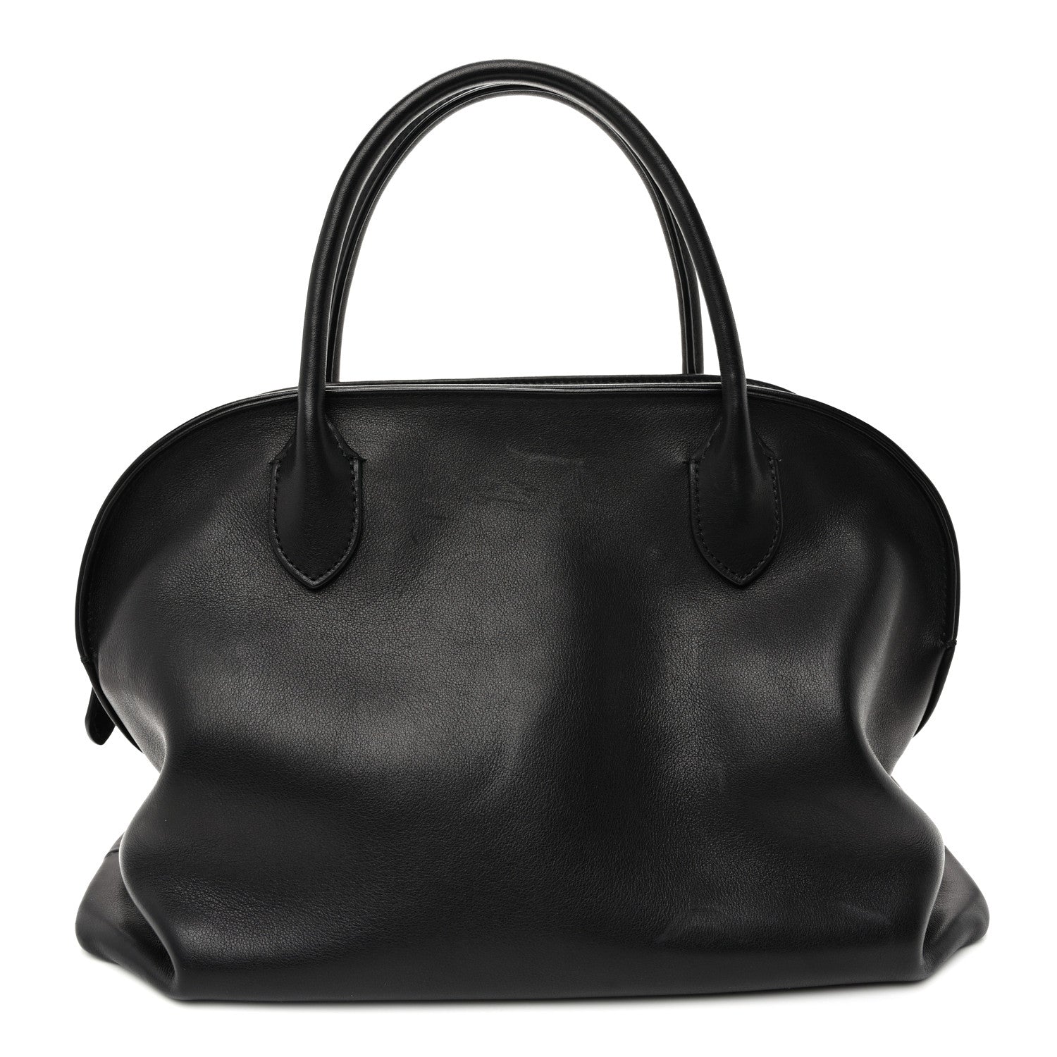 The Row Polished Saddle Calfskin Agnes Bag Black 7 of 17