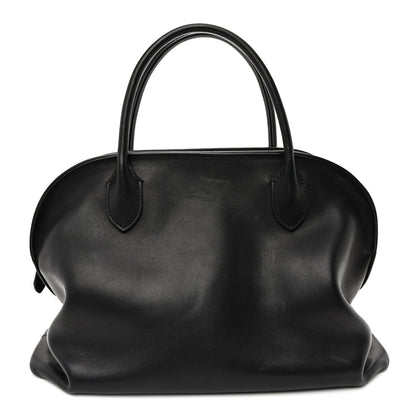The Row Polished Saddle Calfskin Agnes Bag Black 7 of 17