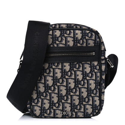 Christian Dior Oblique Messenger Pouch Beige Black 1 of 4