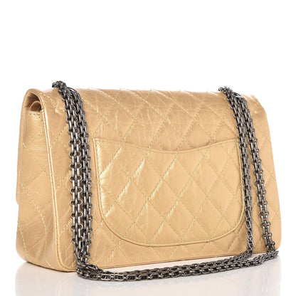 Chanel Metallic Aged Calfskin Quilted 2.55 Reissue 226 Flap Gold 7 of 16