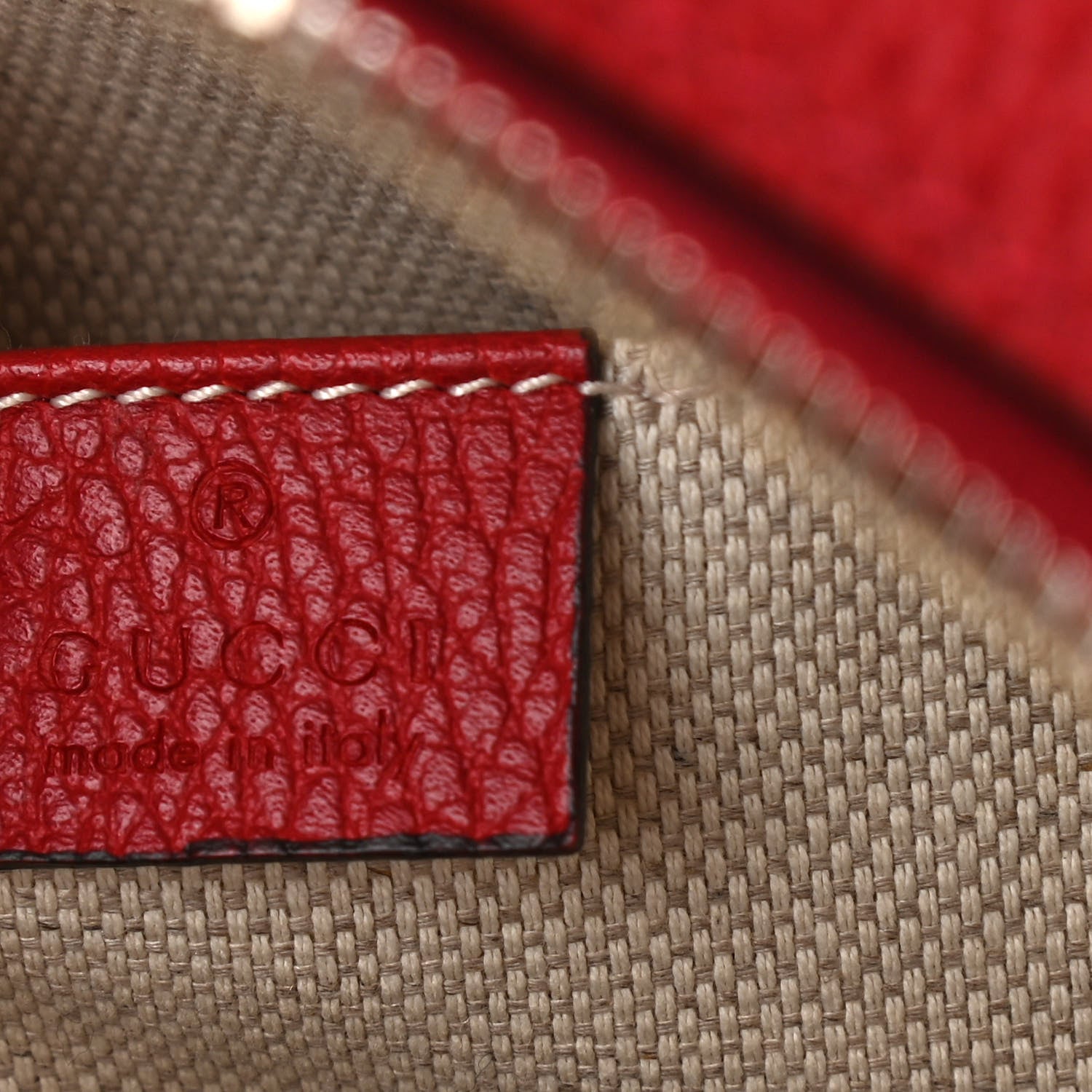 Gucci Pebbled Calfskin Soho Chain Backpack Hibiscus Red 6 of 9