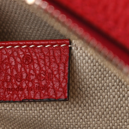 Gucci Pebbled Calfskin Soho Chain Backpack Hibiscus Red 6 of 9