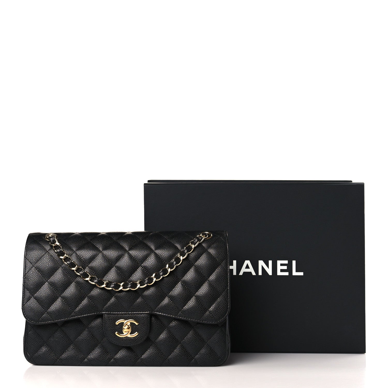 Chanel Caviar Quilted Jumbo Double Flap Black 10 of 10