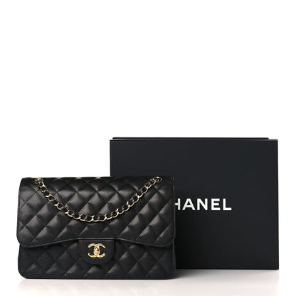 Chanel Caviar Quilted Jumbo Double Flap Black 10 of 10
