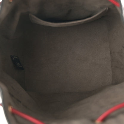 Fendi Vitello Grace F is Fendi Bi-Color FF 1974 Embossed Grande Mon Tresor Bucket Bag Maya Black Fragola 5 of 11