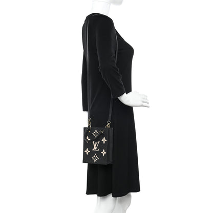 Louis Vuitton Empreinte Monogram Giant Petit Sac Plat Black Beige 2 of 9