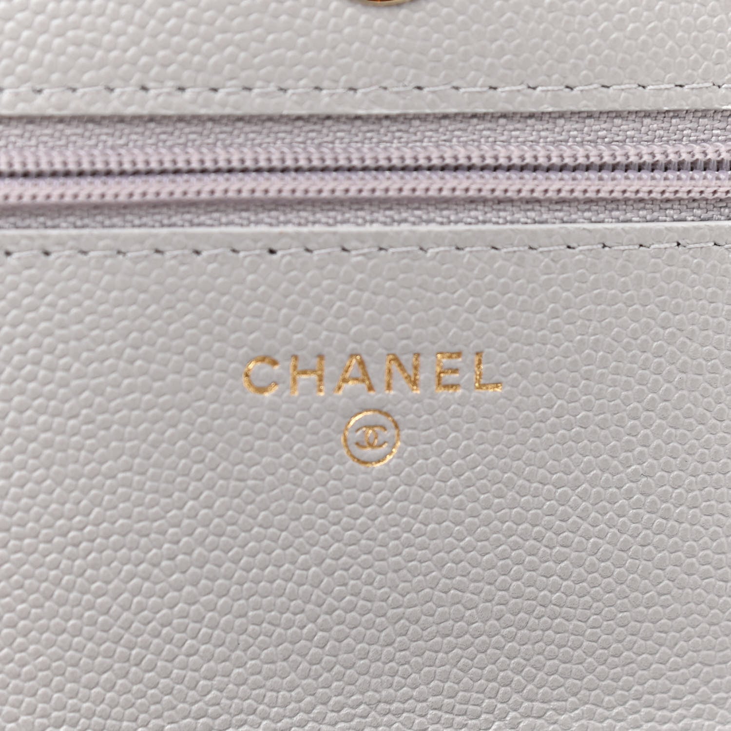 Chanel Caviar Quilted Wallet On Chain WOC Grey 6 of 14