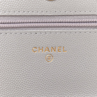 Chanel Caviar Quilted Wallet On Chain WOC Grey 6 of 14