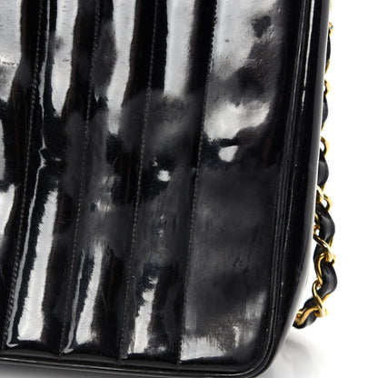 Chanel Patent Vertical Quilted Jumbo Single Flap Black 12 of 17