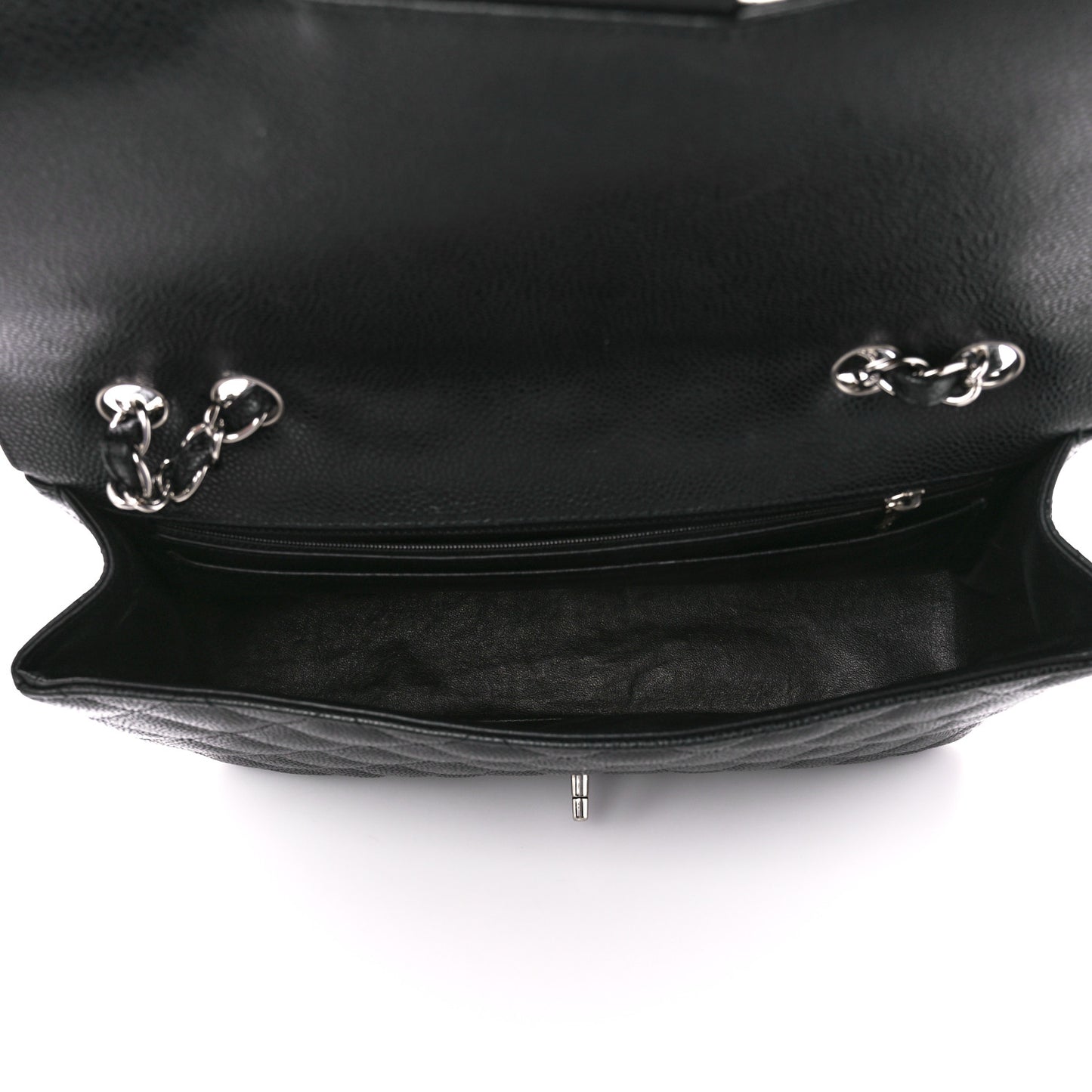 Caviar Quilted Jumbo Single Flap Black