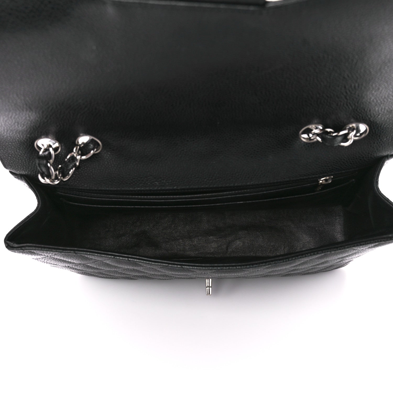 Chanel Caviar Quilted Jumbo Single Flap Black 5 of 12