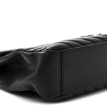 Saint Laurent Sheepskin Matelasse Chevron Monogram Large College Satchel Black 10 of 13