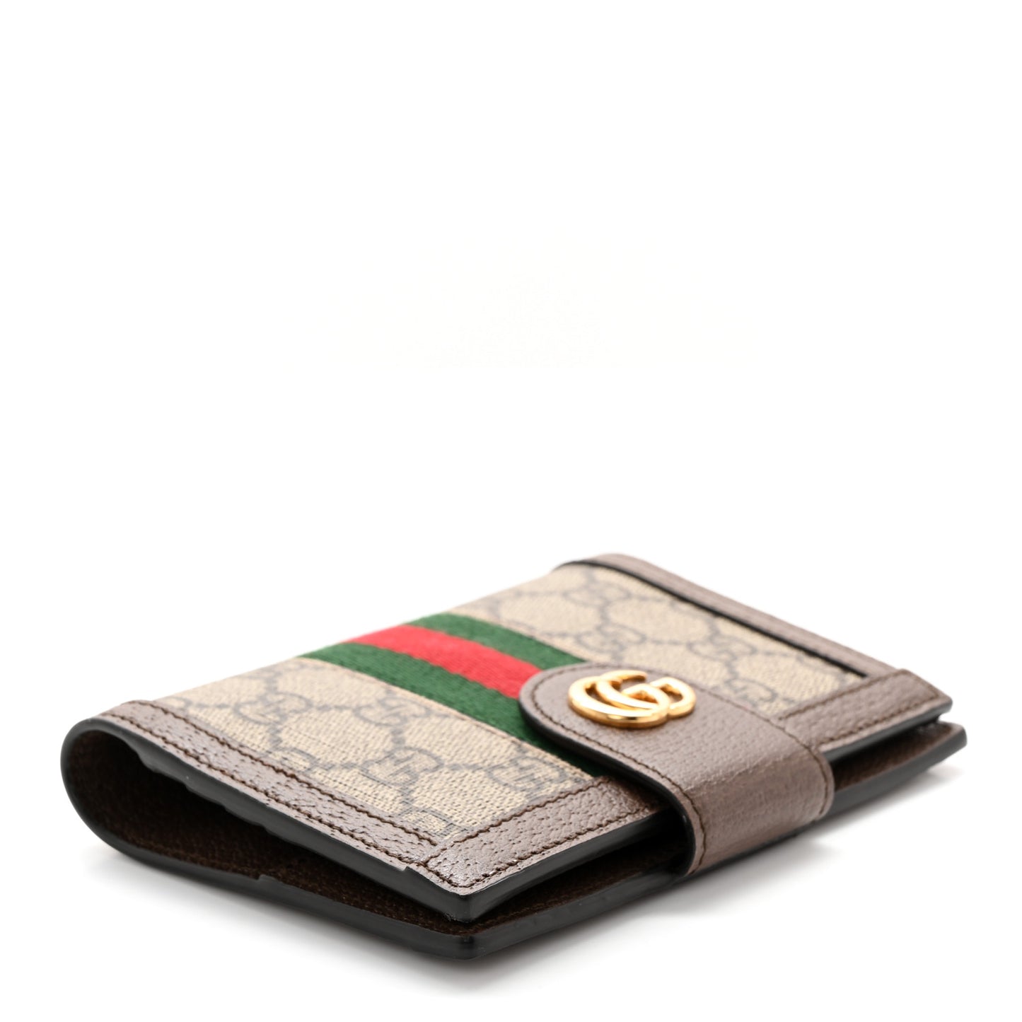 GG Supreme Monogram Web Ophidia Passport Case Beige New Acero