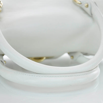 FASHIONPHILE SALVATOREFERRAGAMOLeatherGinaSatchelWhite 6 of 8