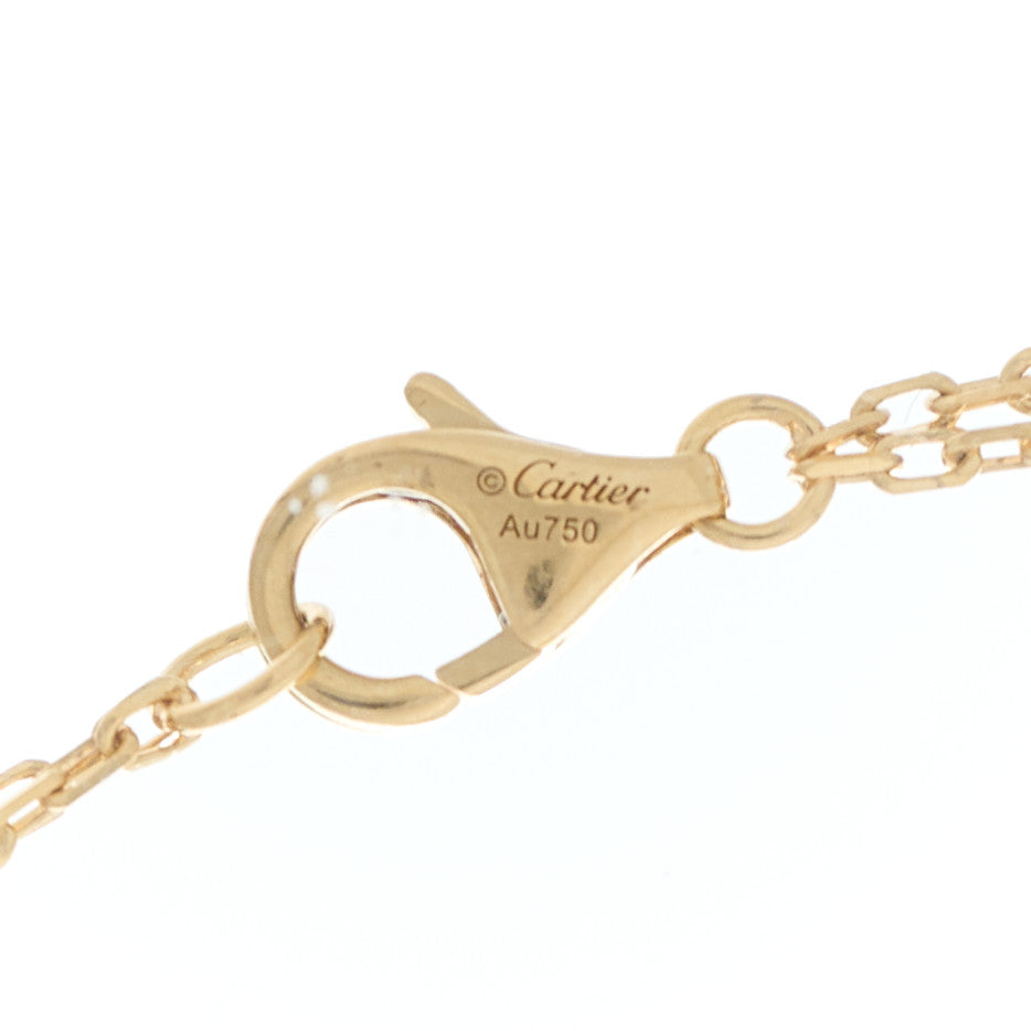 18K Yellow Gold 2 Diamond LOVE Necklace