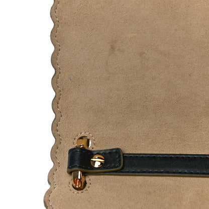 Fendi Vitello Liberty Scalloped Studded Small Kan I Shoulder Bag Black 11 of 12