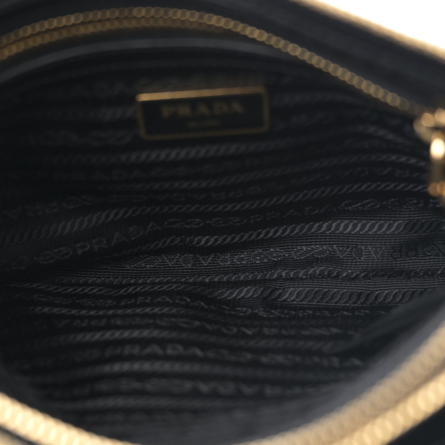Tessuto Nylon Soft Calf Double Zip Crossbody Bag Black