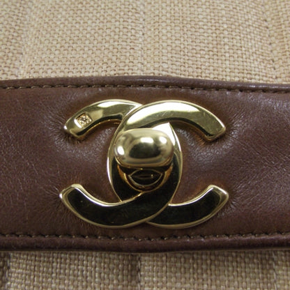 Chanel Straw Leather Flap Brown 13 of 13