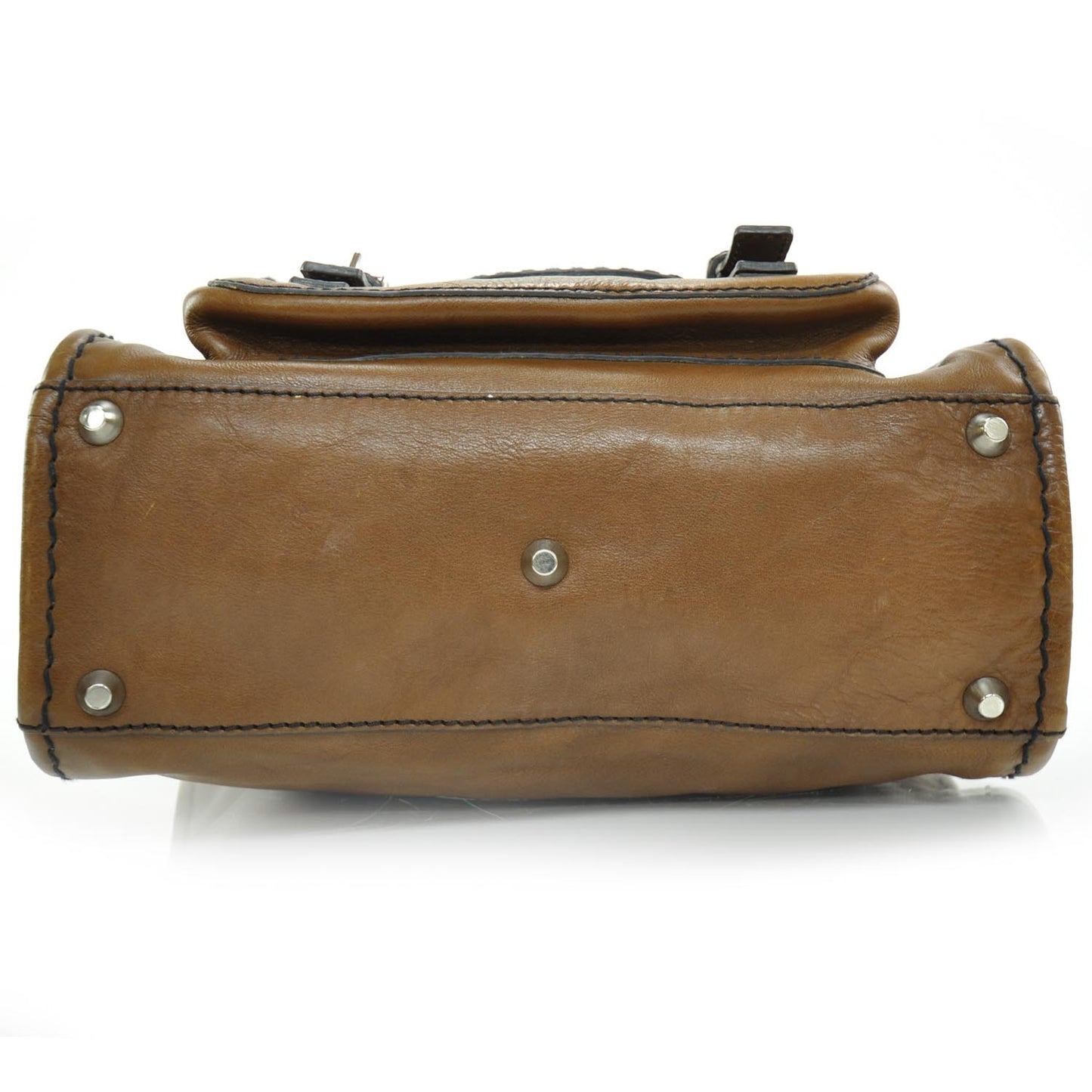 Leather Edith Satchel Brown