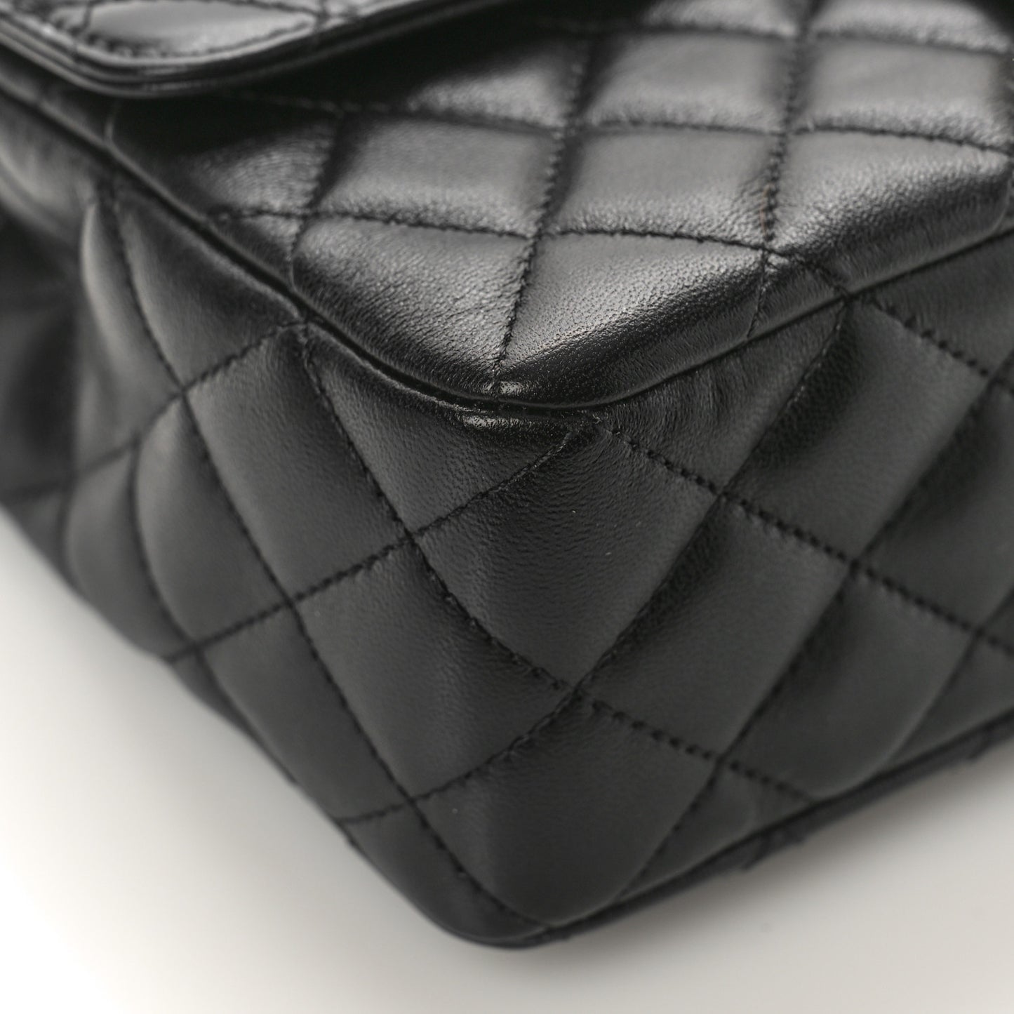 Lambskin Quilted Small Strass On Top Flap Bag Black