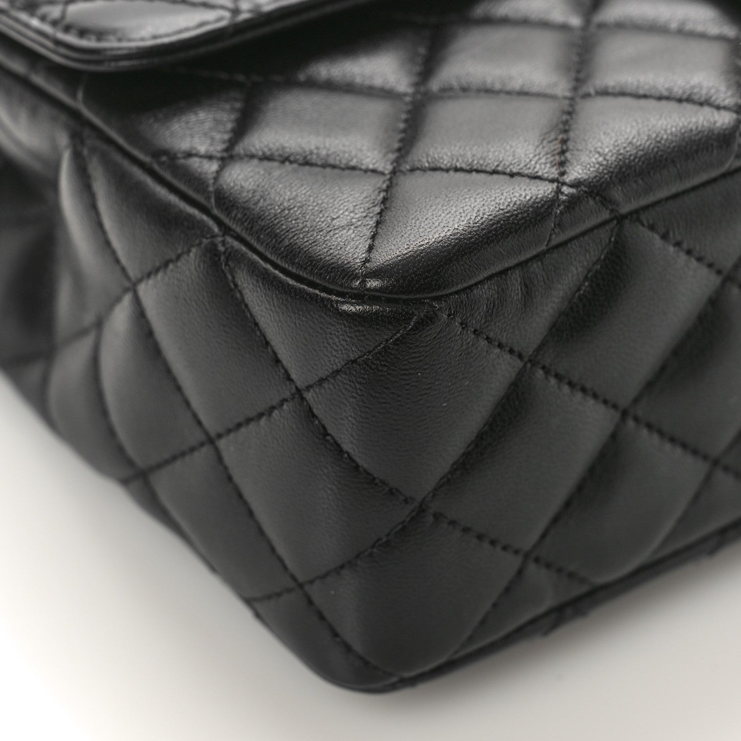 Chanel Lambskin Quilted Small Strass On Top Flap Bag Black 9 of 11
