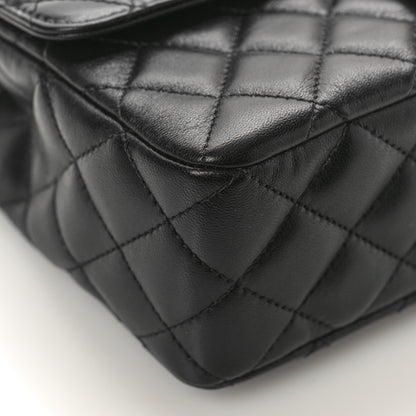 Chanel Lambskin Quilted Small Strass On Top Flap Bag Black 9 of 11