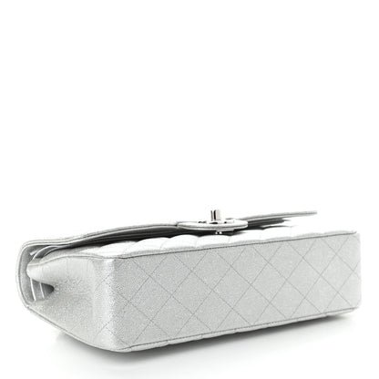 Chanel Glittered Metallic Caviar Quilted Medium Double Flap Silver 4 of 9