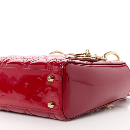Christian Dior Patent Cannage Mini Lady Dior Red 10 of 10